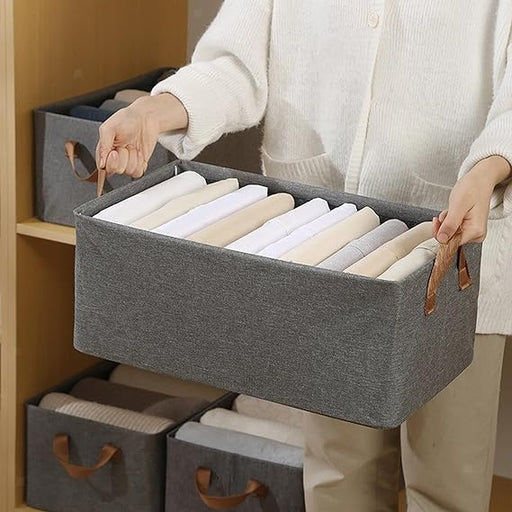 Jeans Drawer Organizer Foldable Storage Box Fabric Wardrobe Dress Clothes Storage Organizer