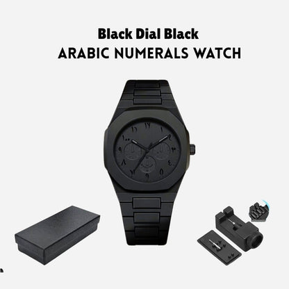 Men’s Arabic Quartz Watch – Simple Business Style Fashion Wristwatch