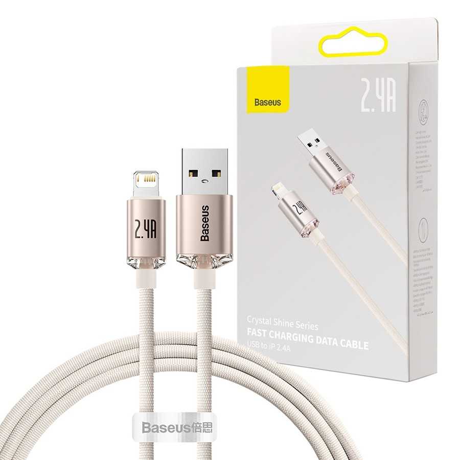 Baseus Crystal Shine Series 2.4A USB to Lightning Fast Charging Data Cable 480Mbps