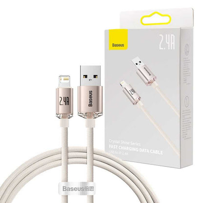 Baseus Crystal Shine Series 2.4A USB to Lightning Fast Charging Data Cable 480Mbps