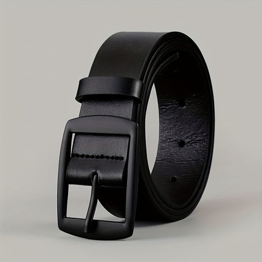 1Pc of Stylish PU Leather Belt for Men, Featuring a Simple and Vintage Design with a Smooth Buckle