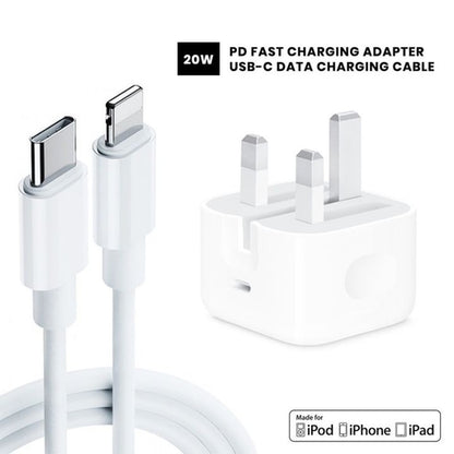 25W USB-C Power Adapter USB-C to Lightning Cable Charging Dock for Apple Wall Charger