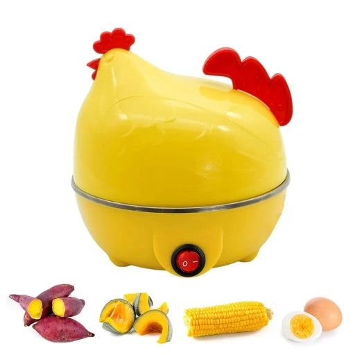 High Quality by Qs Kitchen Accessories Chicken Shape Electric 7 Holes Egg Boiler Steamer Cooker