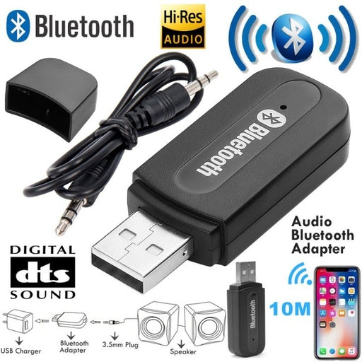 USB Wireless Bluetooth 3.5Mm Aux Audio Stereo Car Music Receiver Adapter