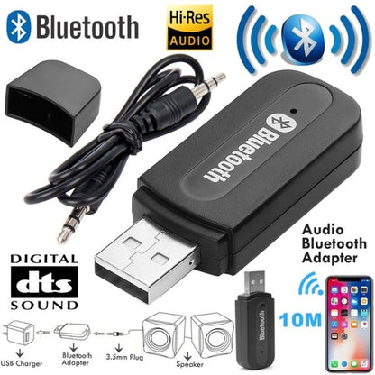 USB Wireless Bluetooth 3.5Mm Aux Audio Stereo Car Music Receiver Adapter