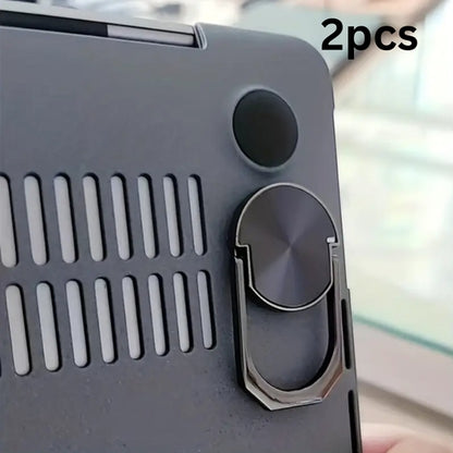 2Pcs Foldable Mini Laptop Stand â€“ Portable Adjustable Metal Holder for Laptop & Tablet