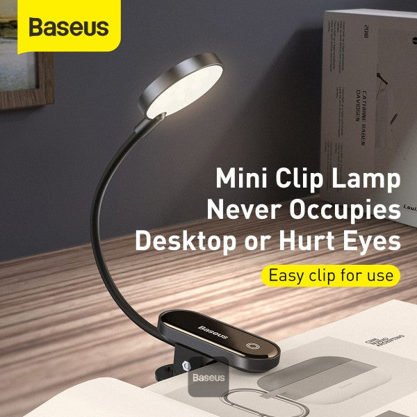 Baseus Led Desk Lamp Clip-On Night Light Reading Computer Keyboard illuminated Eye Protection Lamp With USB Charging