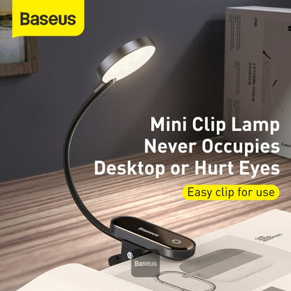 Baseus Led Desk Lamp Clip-On Night Light Reading Computer Keyboard illuminated Eye Protection Lamp With USB Charging