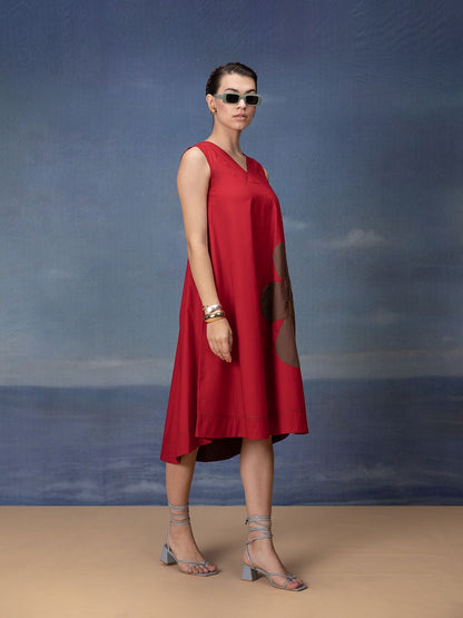Women Patchwork a-Line Dress