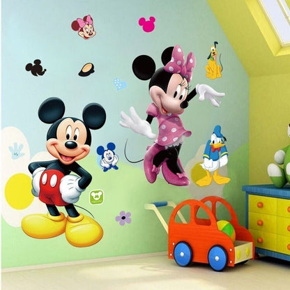 Mickey & Minnie Mickey Mouse Home Decoration star baby children cartoon bedroom room decor wall stickers removable kids nursery decal sticker Wall Decoration Stickers wall deco Mickey Balloon