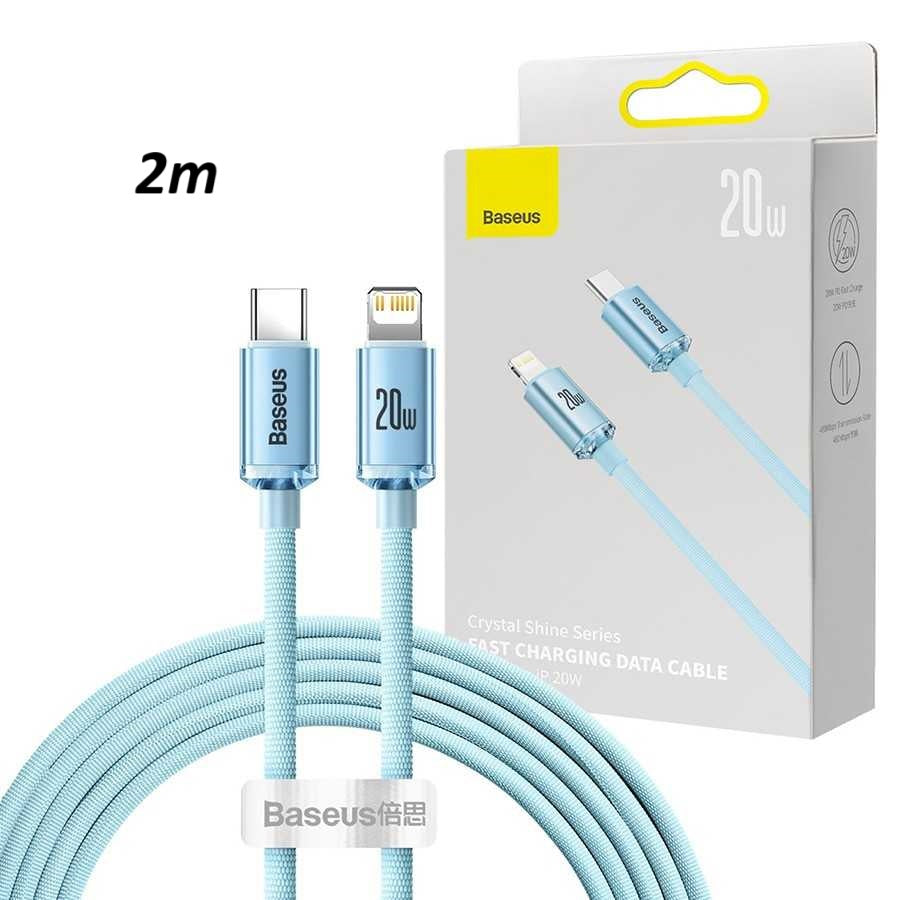 Baseus Crystal Shine 20W Fast Charging & Data Cable USB Type C to Lightning 20W