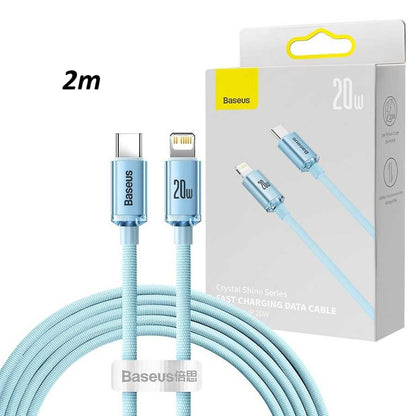 Baseus Crystal Shine 20W Fast Charging & Data Cable USB Type C to Lightning 20W