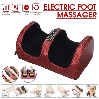 Electric Shiatsu Foot Massager with Heat, Deep Kneading & Rolling for Foot and Calf Relaxation
