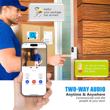 Smart Wireless Video Doorbell Camera | HD Anti-Theft Monitor with Voice & 150M Range