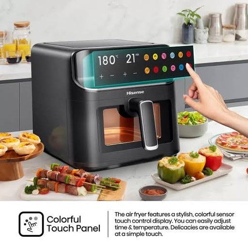 HISENSE 6.7L AIR FRYER with COLORFUL DISPLAY & 10 PRESET COOKING MENU