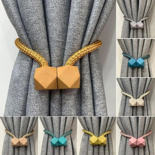 2 Pcs Curtains Accessories Curtain Tieback Multifaceted Ball Magnetic Curtains Buckle Tie Backs Show