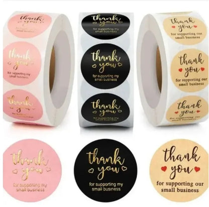 500 Piece/Roll Thank You Stickers Labels Courier Shipping Packaging Label Stickers