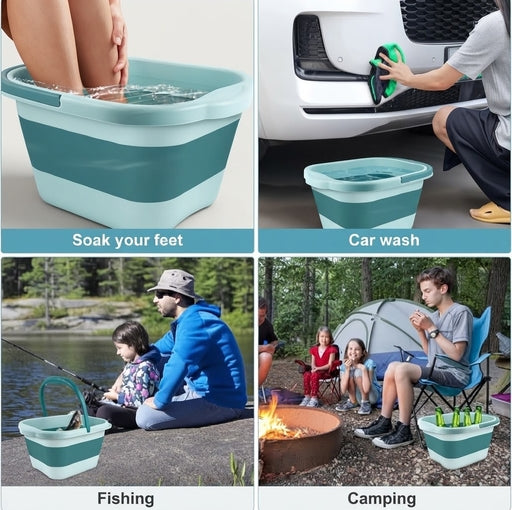 Portable Foot Bath Bucket with Massage Function, Pedicure Foot Spa for Stress Relief & Foot Care