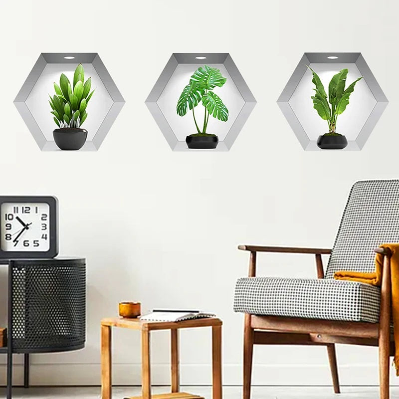 2 in1 Combo 2D Wall Sticker Wall Sticker Home Decoration animals tree bridge baby children bedroom room decor wall stickers removable kids nursery decal Mirror Dear Wall Decoration Stickers