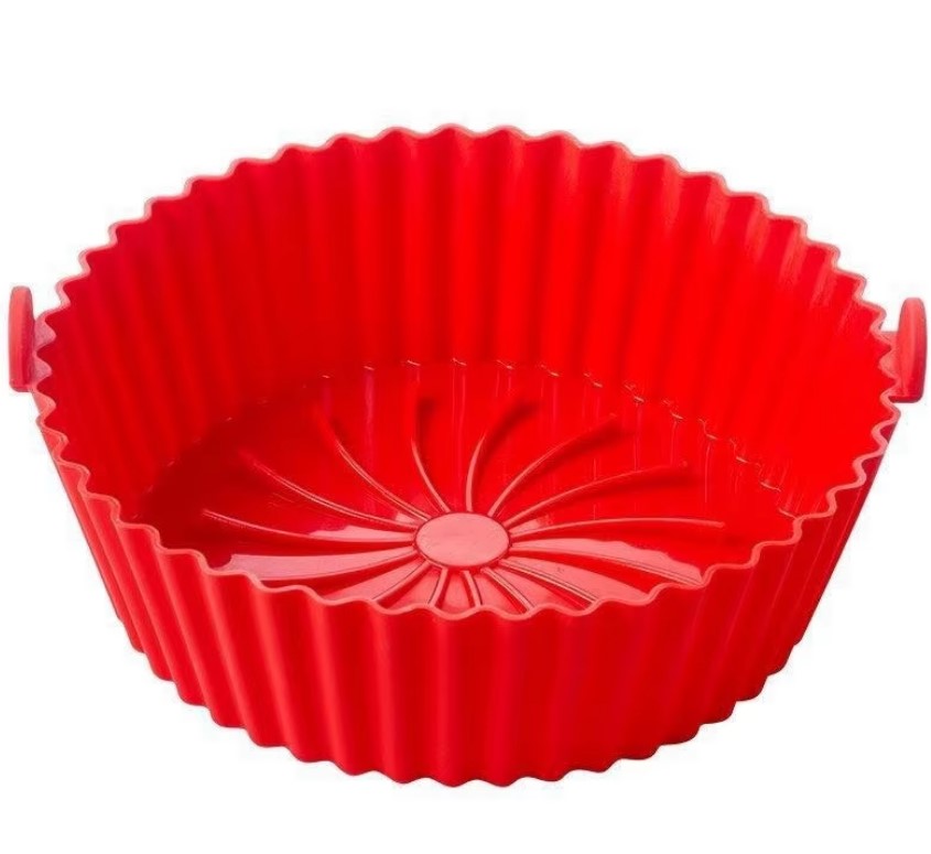 Air Fryer Silicone Baking Tray – Reusable Round Liner, Grill Pan & Pizza Basket for Oven & Air Fryer