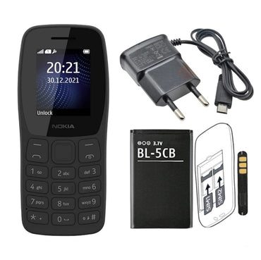 Nokia 105 4G Dual SIM (4Th Gen) - Long Battery Button Phone with Radio & Flashlight