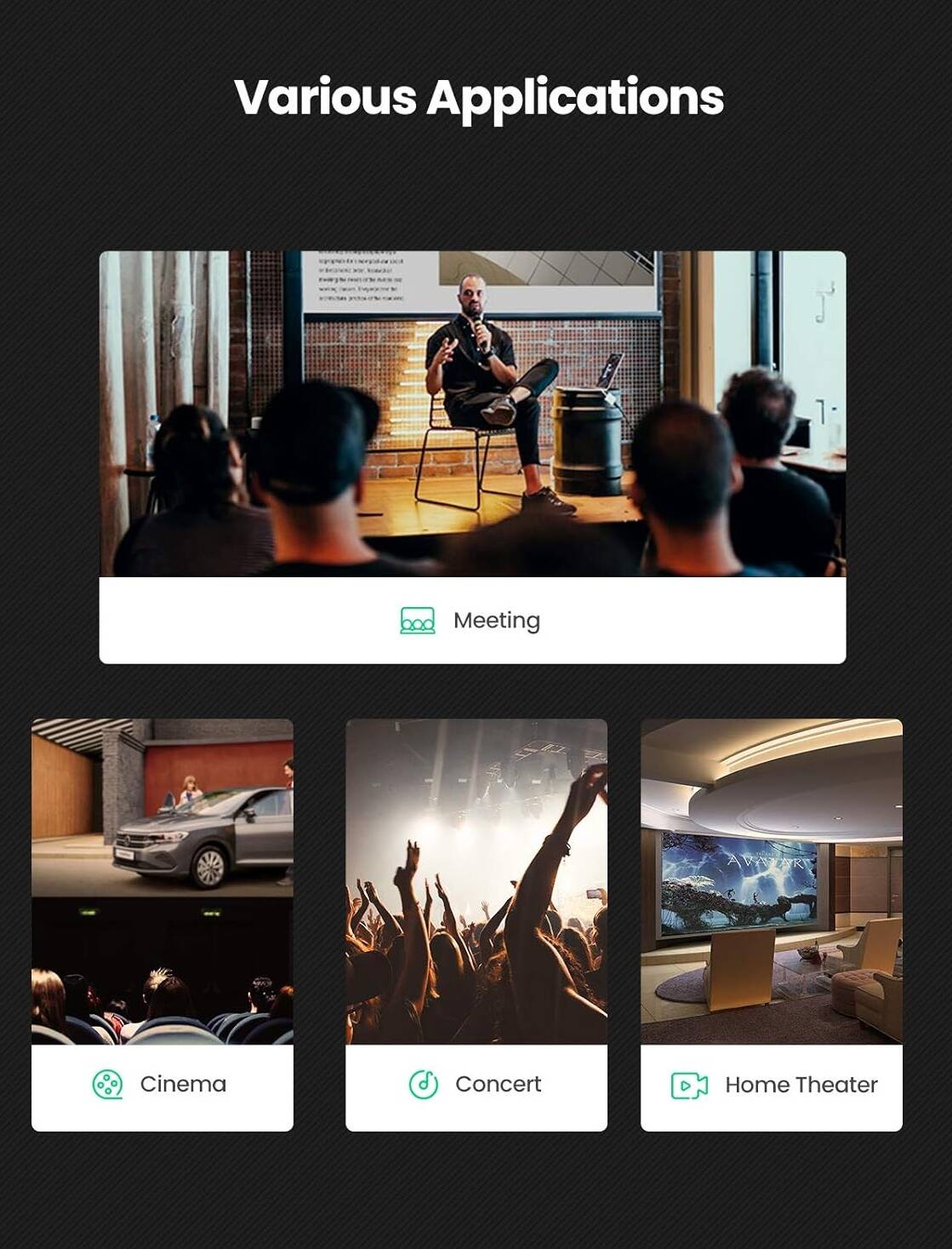 UGREEN 80847  3.5mm Male To 2RCA Male Audio Jack AUX Splitter Cable Gold-Plated Connectors - 2M