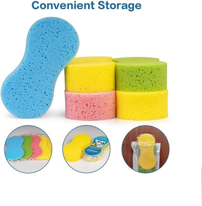 Large Multi Use Sponges for Cleaning, 6Cm Thick High Foam Scrubber Kit 1Pc