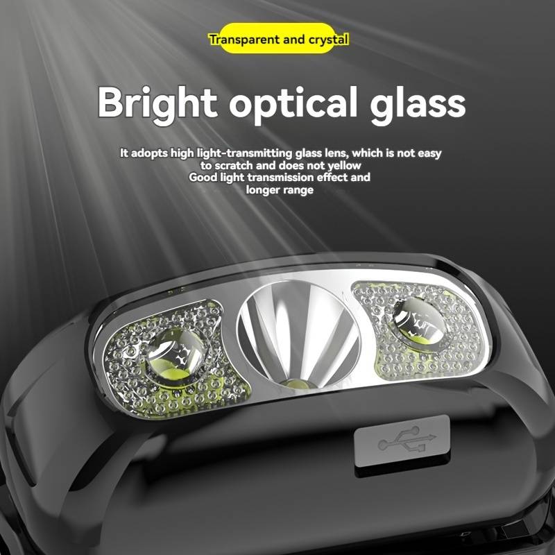 Anedshaop Mini Rechargeable Sensor Headlamp LED Headlight Torch Waterproof Work Light Outdoor