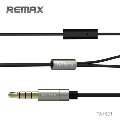 Original Remax RM-501 High Performance Wired In Ear Earphone Stereo with Mic, 3.5mm Jack