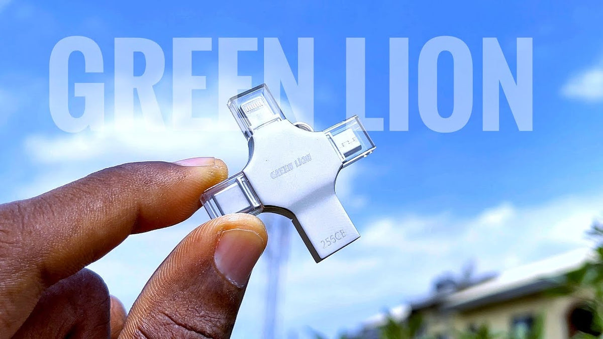 Green Lion 4-in-1 USB Flash Drive 256GB For i Phone i Pad Android & M A C
