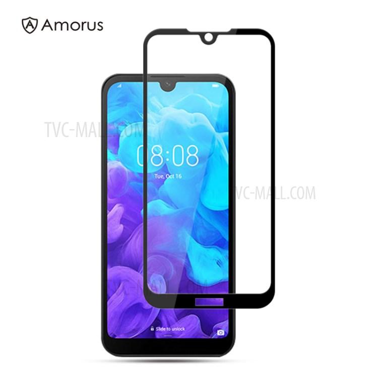 Full Glue Silk Printing Tempered Glass Full Screen Protector for Huawei Y5 2019 / Honor 8S
