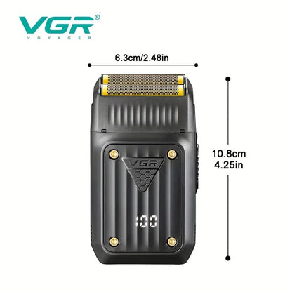VGR V-363 Professional Ultra-Thin Electric Shaver - Rechargeable Razor for Face Care, Beard Trimmer With Reciprocating Blade, USB Travel Shaver for Men
