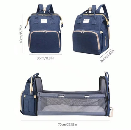 2 In 1 Baby Bag Organizer Diaper Bag Mommy Mummy Maternity Backpack, Portable Foldable