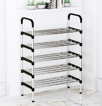 5-Tier Shoe Rack Organizer – Space-Saving Metal Shoe Storage Shelf for Home, Bedroom & Entryway