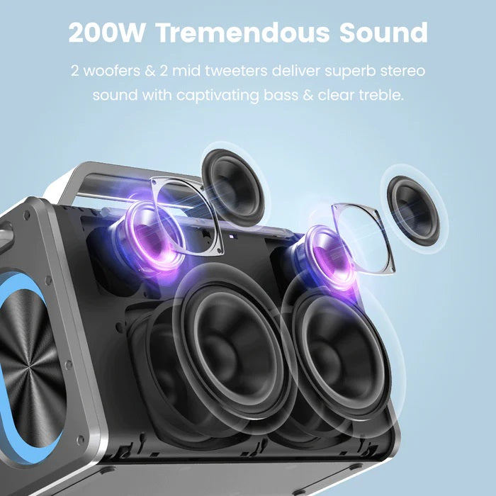 Original SOUNARC K2 Karaoke Party Speaker with 2 Wireless Microphones