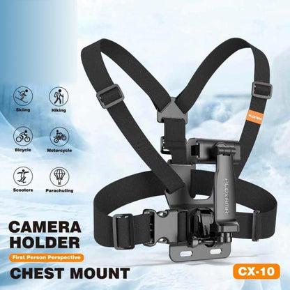 Plokama CX-10 Action Camera Chest Mount Harness Strap for Gopro Camera & Phones