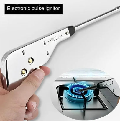Electronic Sparking Gas Fire Ignitor Stainless Steel Sparking Lighter (10.5/ 14 Inches)- 1Pc