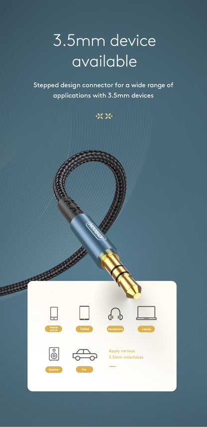 JOYROOM 3.5mm Male to Male Car Stereo Audio Aux Cable