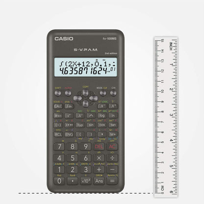 CASIO FX-100MS 2nd Gen Non-Programmable Scientific Calculator, 300 Functions and 2-line Display