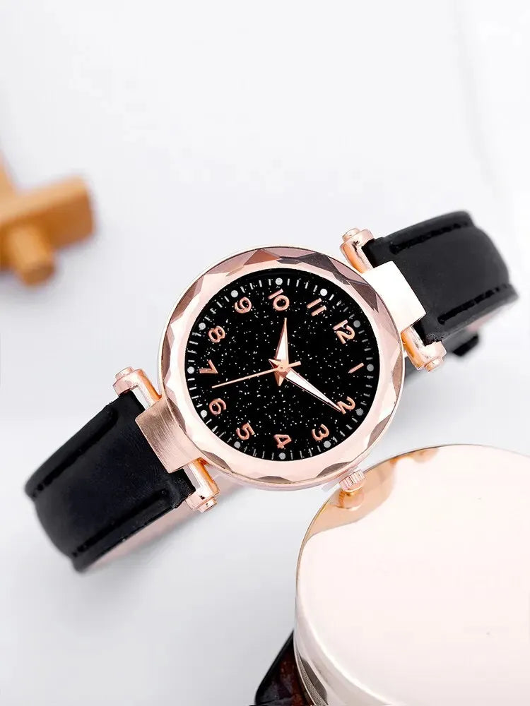 Fashion Women Watches Starry Sky Clock Women's Ladies Watch Quartz Wristwatches WATCH ONLY