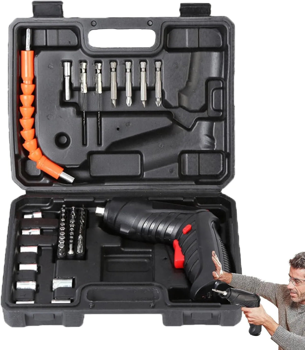 45Pcs/ 40PCS Cordless Rechargeable Screwdriver Drill Set SMT
