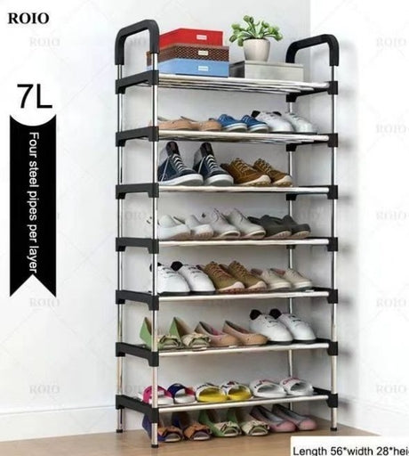 7 Layers Stainless Steel Shoe Rack Multi-Layer Shoes