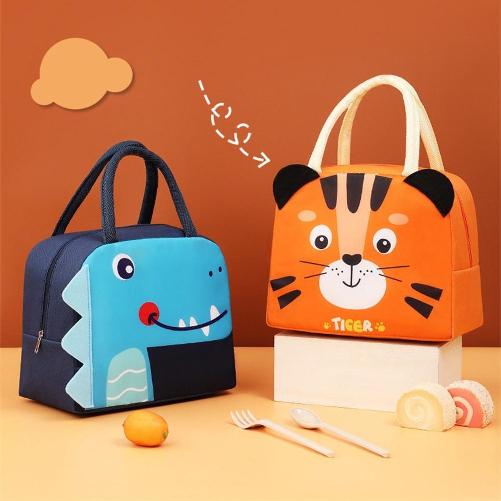 Cartoon Thermal Insulation Lunch Bags Oxford Fresh Cooler Pouch for Students Children Lunch Box