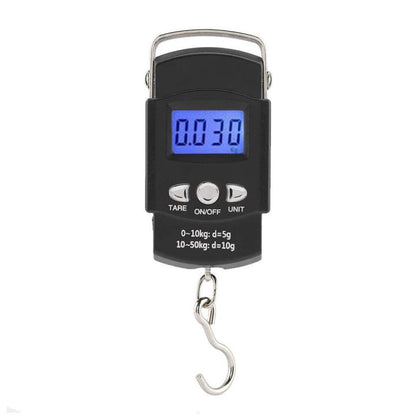 Portable Digital Luggage Scale 50Kg/10g | Electronic Hanging Fishing Hook Scale with LCD Display
