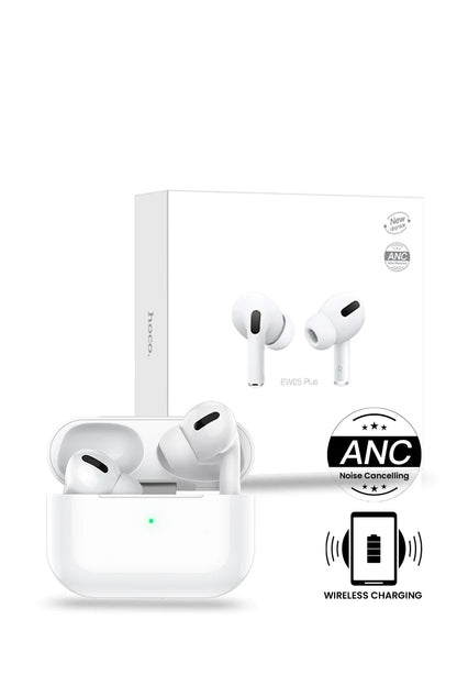 Hoco EW05 Plus ANC Active Noise Cancelling Wireless Earphones - White
