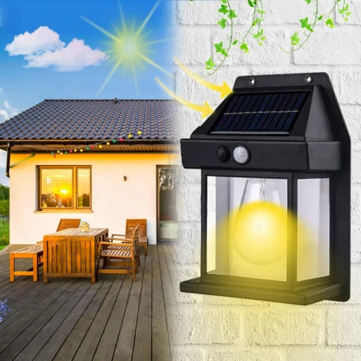 Solar Tungsten Wire Wall Light with Motion Sensor | Outdoor Waterproof Wall Lamp
