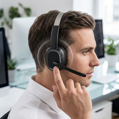 Porodo ENC Wireless Work Headphone - Black