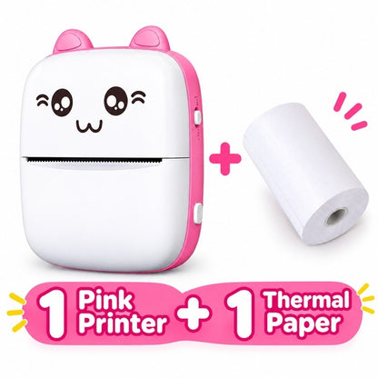 Portable Thermal Printer MINI Wirelessly Photo Label Memo Wrong Question Printing with USB Cable