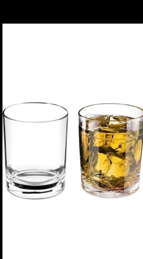 Red Cherry -Twisted Shape Whiskey Glass Glass 255 Ml (6 Glasses Set/ 12 Glasses Set)