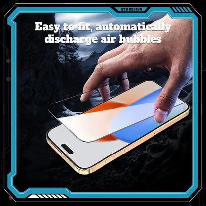 ATB DESIGN Anti-Shock Tempered Glass For iPhone 16 Pro Max , Gorilla Glass, [9H] Hardness, Super HD Clear, Made With Japanese Technology Glue